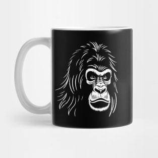 Powerful Gorilla Head Design - distressed Mug